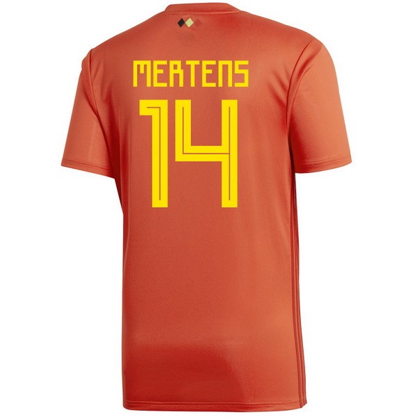 Camiseta Bélgica 1ª Mertens 2018 Rojo